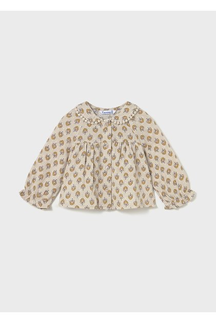 Yellow Ruffle Collar Baby Girl Blouse 2114