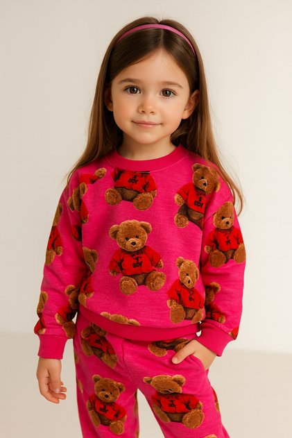 2 Ip Quality Unbrushed Girl Child Suit 3-7 Years Old