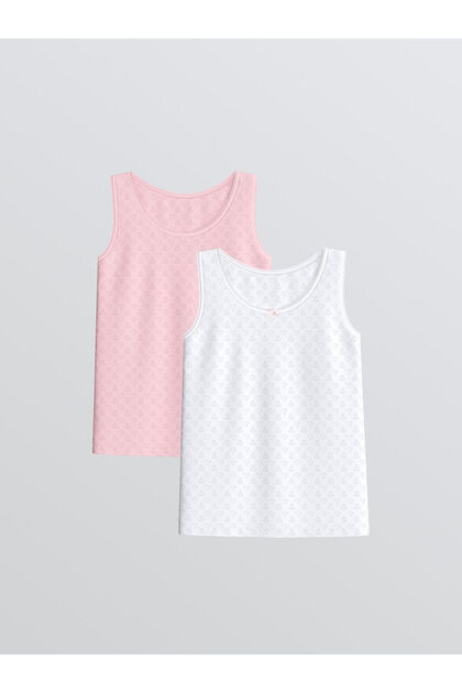 Lcw Kids Heart Patterned Girls' Undershirt 2-Pack (W5)