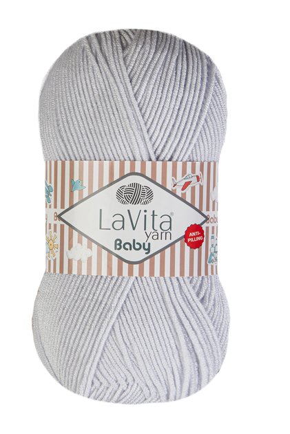 Baby Hand Knitting Yarn 100% Acrylic Anti-Pilling 100Gr (6033 Light Ash)