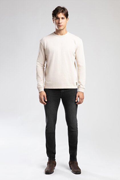 Jordy Erkek O Yaka Sweatshirt Bej