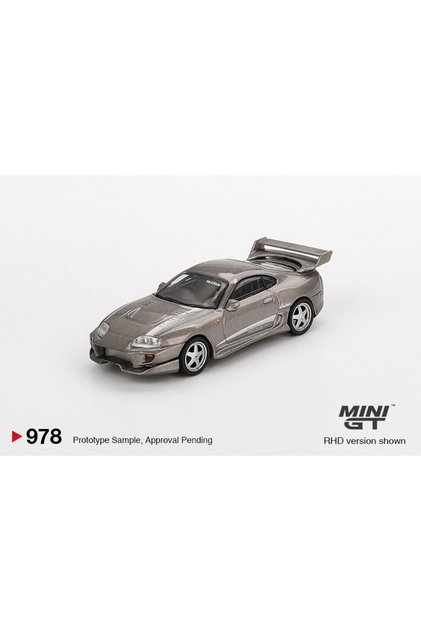 Macheta auto Toyota Supra MK4 (A80) VeilSide Combat V-II Combat Grey 2011 (LHD) 1:64 MIniGT