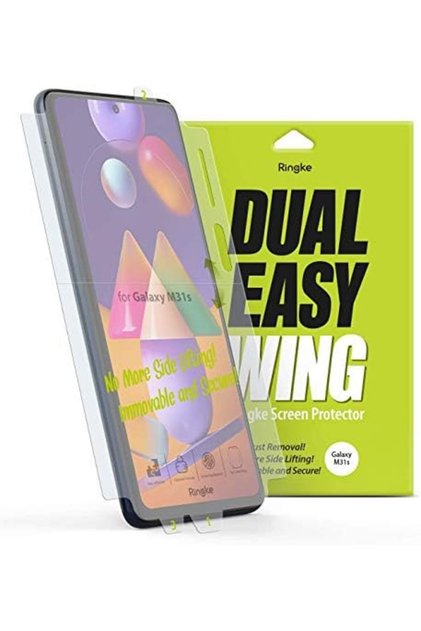 Dual Easy Wing Samsung Galaxy M31S Screen Protector Full Coverage (Pack of 2)