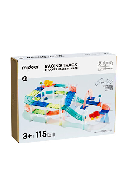 Grooved Magnetic Tiles - Racing Track