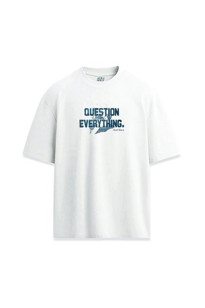 Karl Marx Question Everything Printed Unisex Relaxed T-Shirt