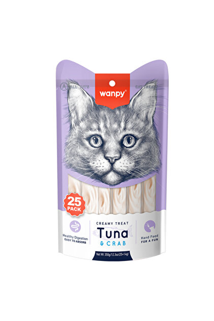 Wanpy kedi ödül Ton & Morina Balıklı Sıvı Ödül Maması 25x14 gr