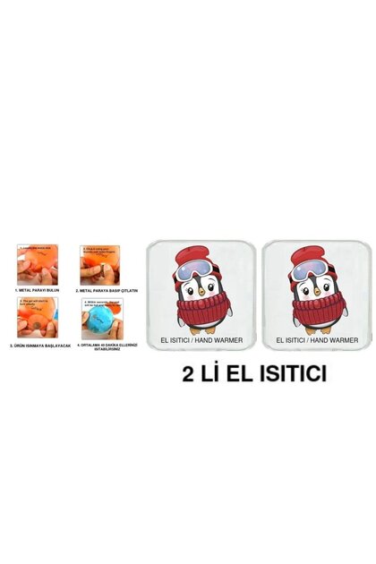 2 Pcs Beret Penguin Pocket Stove, Hand Warmer, Hot Water Bag Pvc 10X9.5Cm