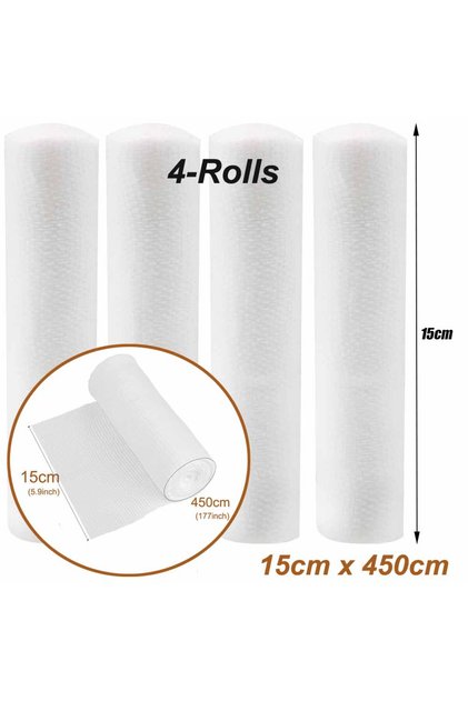 15 x 450cm 4 Rolls Gauze Bandage Roll with Tape - White Gauze Wrap Breathable Bandage Gauze Wrap Use