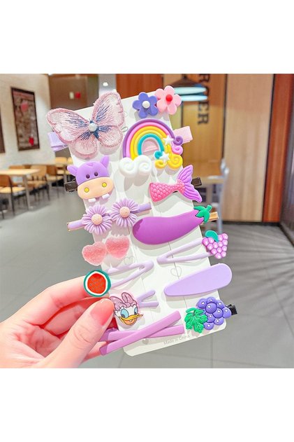 Girl - Baby Silicone Cute Clip Clip 14-Piece Buckle Set Models