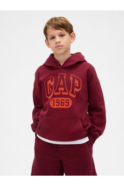 Erkek Çocuk Bordo VintageSoft Logo Sweatshirt