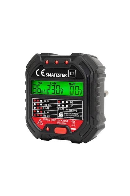 Tester de prize cu afisaj digital, voltmetru, FI/RCD