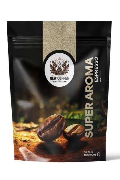 Super Aroma 1000 Gr Fully Automatic Machine Compatible Espresso Bean Coffee for Latte and Cappuccino