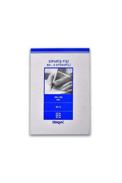 Order Receipt No:4 – 155×225 Mm, 50X2 Nüsha, Set of 2 with Self-Adhesive