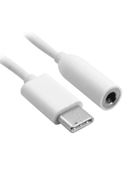 Adaptor de înaltă calitate de la tip C la jack de 3,5 mm, culoare albă
