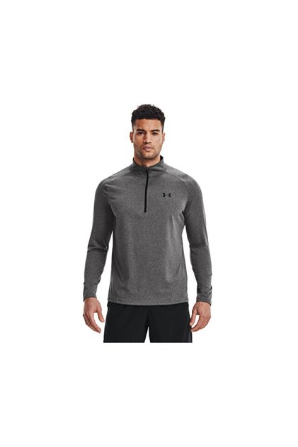 Ua Tech 2.0 1/2 Zip Мъжка тренировъчна тениска с дълъг ръкав 1328495-090 Сива