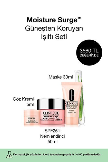 Clinique Moisture Surge™ Cilt Bakım Seti- SPF25 Nemlendirici Yüz