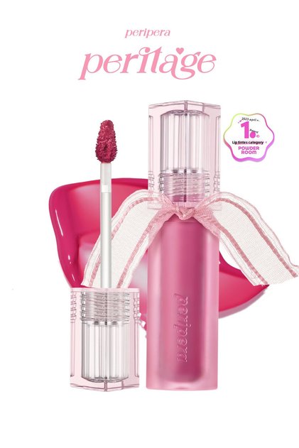 08 Pure Pink - Peripera Water Bare Tint in Natural Tones, Long Lasting and Luminous