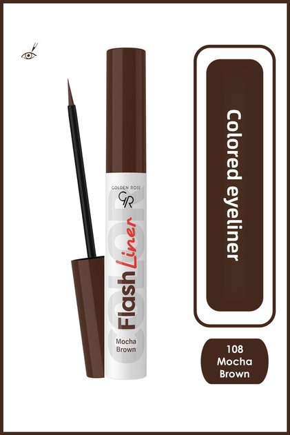Flash Liner Colored Eyeliner - 108 Mocha Brown - Colored Liquid Eyeliner