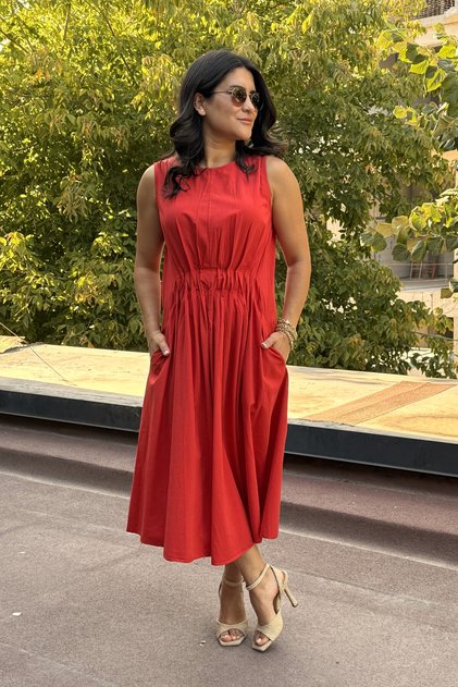 Bel Pile Detail Midi Dress 1620