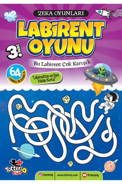 TOTTERİQ Labirent Oyunu 3. Seviye – 64 Görevlik Zor Zeka ve Dikkat