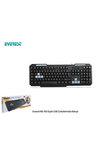 Everest KB-700 Q USB Multi Media siyah klavye - Fiyatı, Yorumları