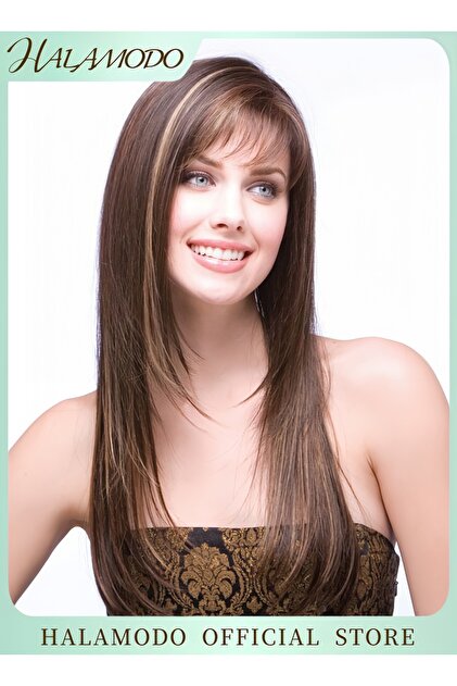 Heat Resistant Wig Brown/Gold 70cm