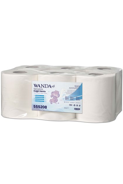 Hareketli Kağıt Havlu 6Kg 6'lı Paket - 2 Katlı, 21cm Yaprak Eni - 101M Rulo
