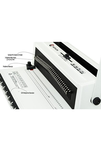 Mühlen M20a Metal Tel Delme & Ciltleme Makinesi Tam Baskı Kolu iki