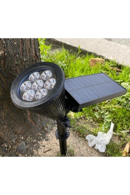 7 W Led Solar Bahçe Armatürü, Güneş Enerjili Bahçe Lambası (AMBER RENGİ CT-7310)