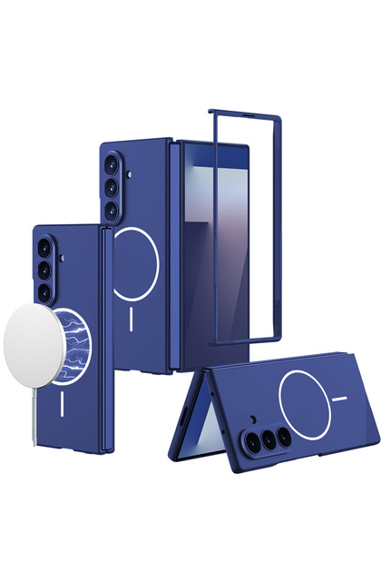 Samsung Galaxy Z Fold 7 Kılıf Wireless Şarj Özellikli Mat ve Pürüzsüz Kıpta Mıknatıslı M-safe Kapak