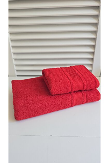 Trendy Large Size Bath Towel Set 2 Pieces - (90x150 Cm + 50x90 Cm)