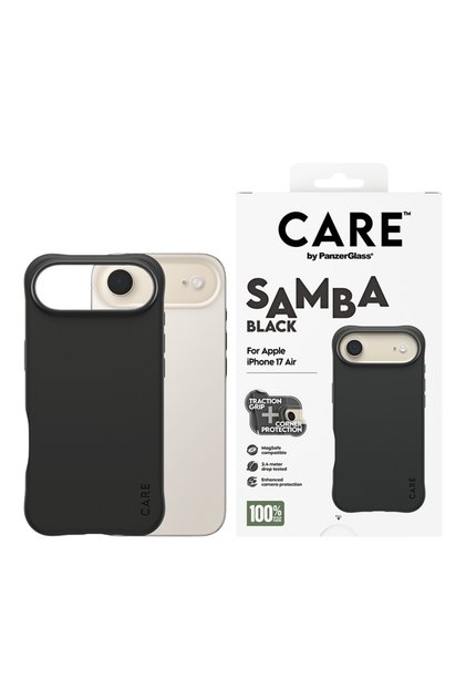 جراب CARE الأنيق سامبا مع MagSafe لهاتف iPhone 17 Air - أسود