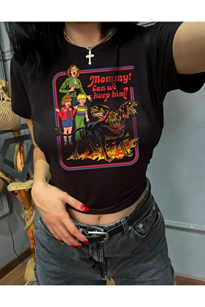 StartMore Siyah Siyah baby tee vintage tasarım - Fiyatı, Yorumları