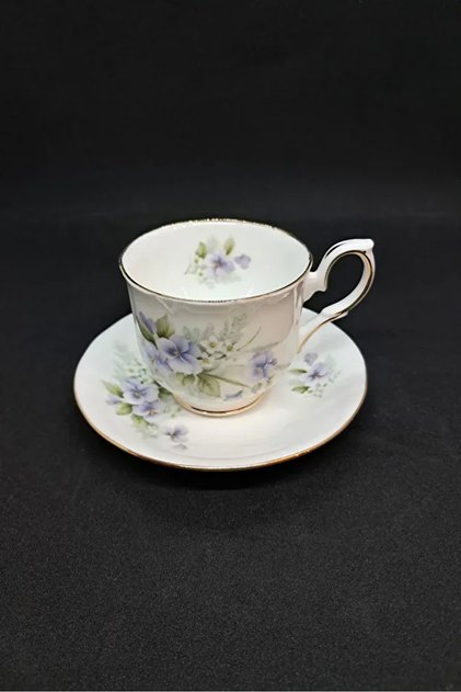 Bone China Blue Beauty Antique Porcelain Double Coffee Cup 2 Pieces 120 ml