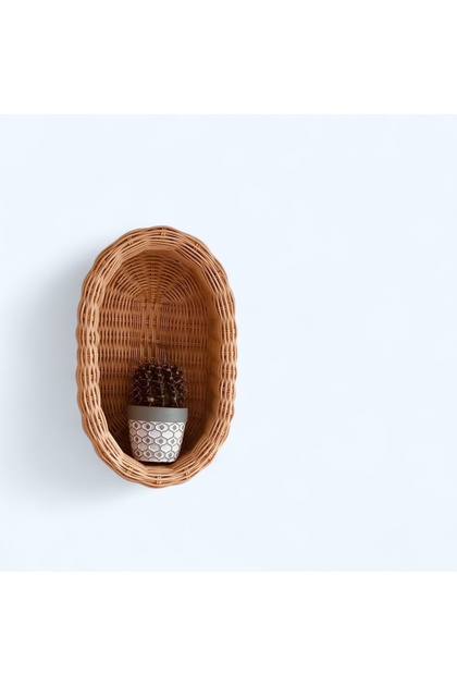 Rattan Bamboo Wicker Wall Basket