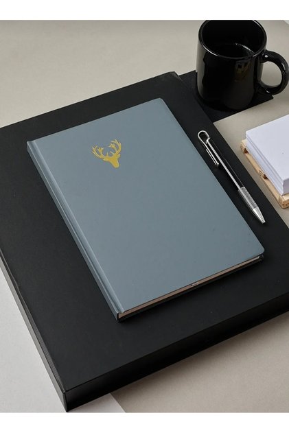 Hard Cover Dotted Inner Printing Memo Pad with Gold Gilded Figure Printing