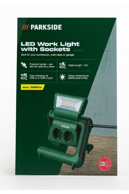 LED Çalışma Lambası – Prizli, 3680W