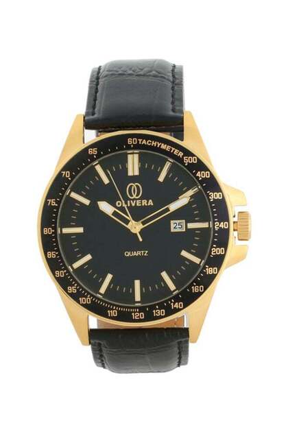 Men Leather Analog Watch OGL2031