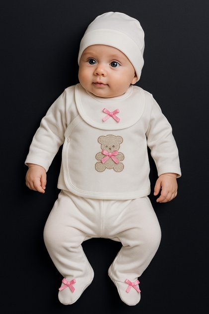 Baby Girl Newborn 5-Piece Cotton Hospital Discharge Set