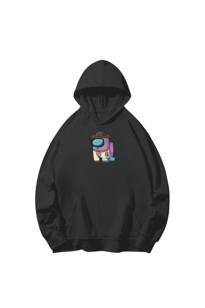 Among Us Printed Cotton Hooded Long Sleeve Sweatshirt