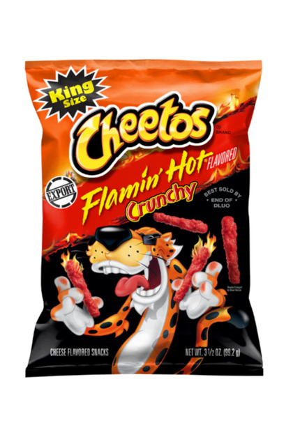 Crunchy Flaming Hot Cheese Flavored Snack Made with Real Cheese King Size (99g) -Export x 1