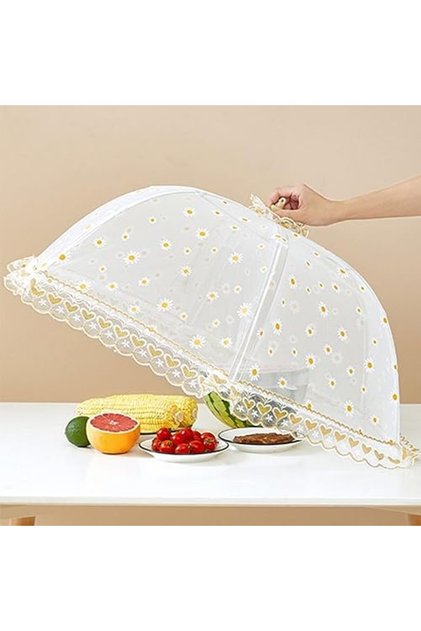 Pop Up Picnic Net Food Cover Tent Mesh Food Cover Tent Large SizeWhite