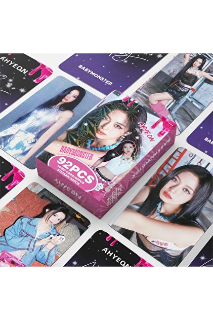 Kpop Dünyasi BABYMONSTER Ahyeon '' Drip '' Çift Yön Baskılı Lomo