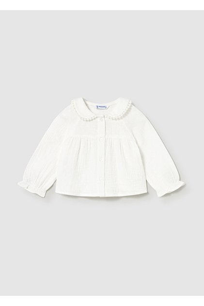 Baby Girl Ruffle Blouse White