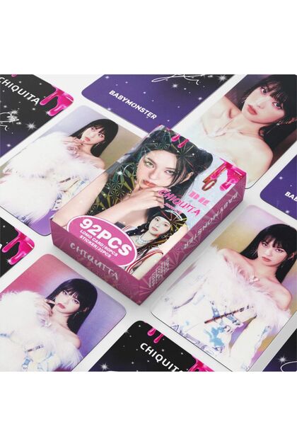 Kpop Dünyasi BABYMONSTER Chiquita '' Drip '' Çift Yön Baskılı Lomo