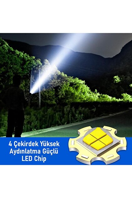 valkyrie Şarjlı LED El Feneri 5 Işık Modu Type-C Şarjlı Çakar