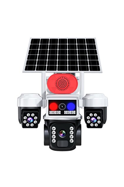 Avenir AV-S463 Beyaz Sim Kartlı 3 Kameralı 4G Güneş Enerjili Solar