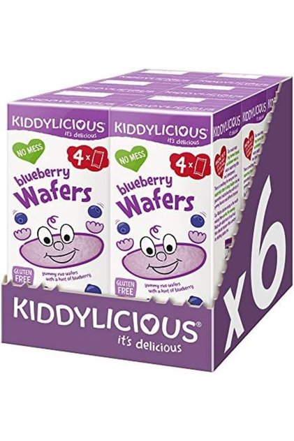 Blueberry Wafers | Gluten & Dairy Free Kids Snack | Suitable for 6+ Months | Pack of 6,