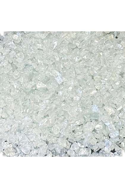 Epoxy Decorative Candle Real Glass Shard 2-4 mm Thickness (1 kg) Plain White (Plain)