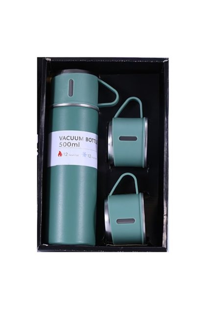 Termos din inox 500 ml cu 3 capace multifuncționale